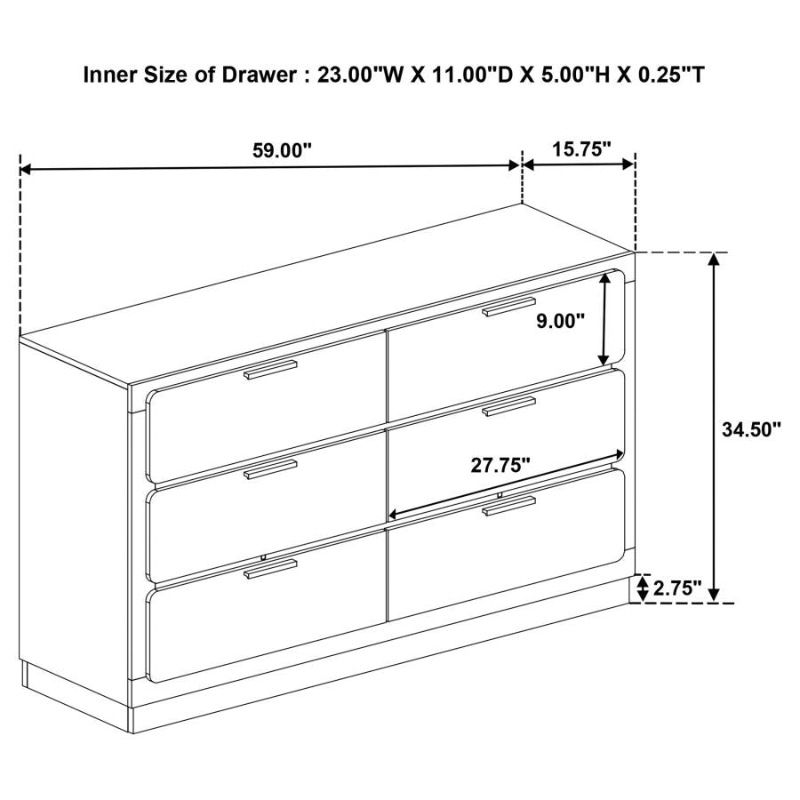 Caraway 6-Drawer Dresser