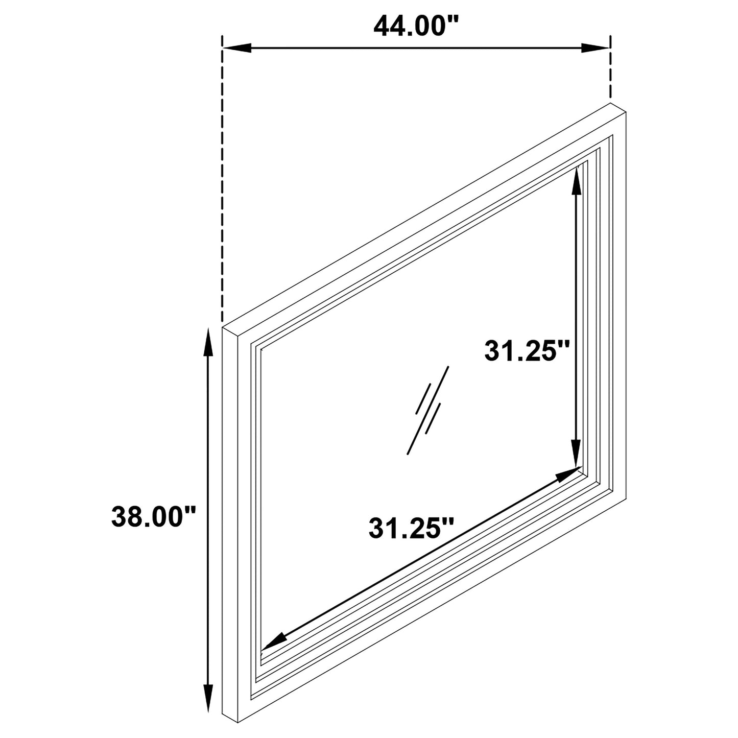 Marielle Dresser Mirror – Distressed White