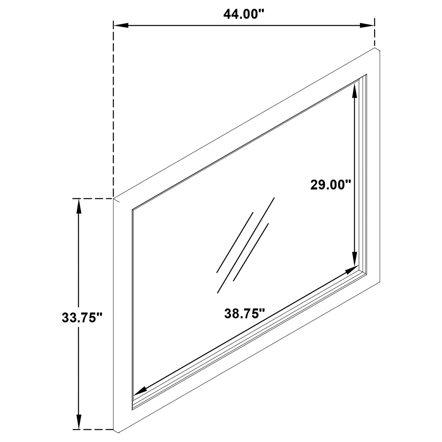 Kenora Dresser Mirror – Barley Brown