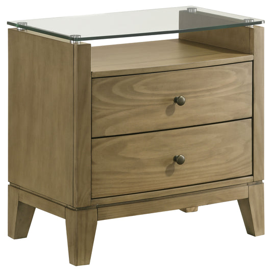 Granada 2-Drawer Nightstand – Natural Pine