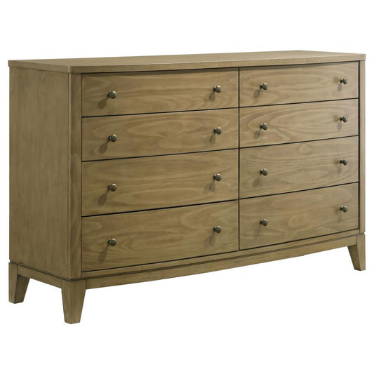 Granada 8‑Drawer Dresser – Natural Pine