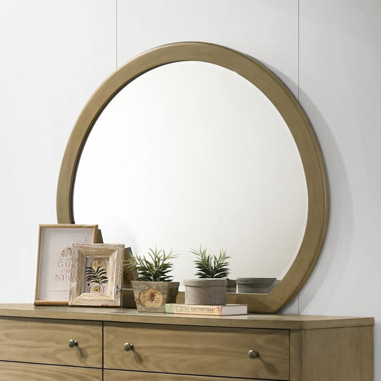 Granada 8‑Drawer Dresser Mirror – Natural Pine