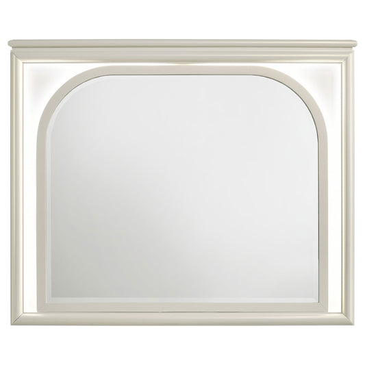 Olivia LED Dresser Mirror – Pearl White