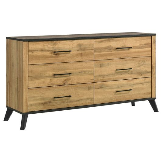 Kaywood 6-Drawer Dresser Cabinet – Natural Pine