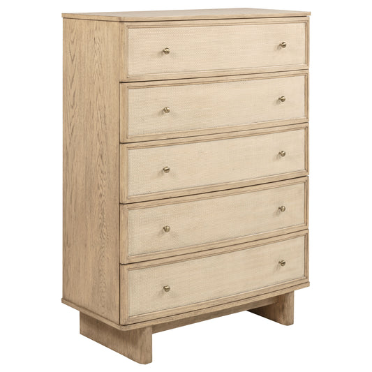 Kailani 5-Drawer Bedroom Chest – Beige Oak