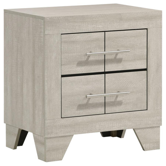 Trenton 2-Drawer Nightstand – Rustic Cream