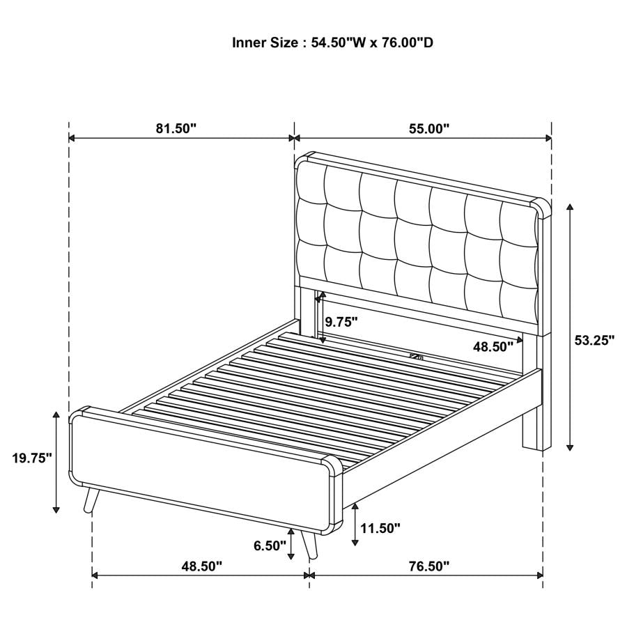 Robyn Full Platform Bed – Light Ash
