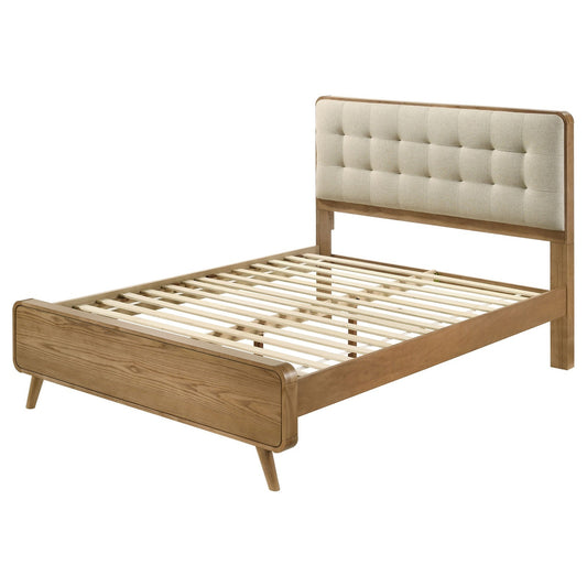 Robyn Mid-Century Modern Light Ash King Platform Bed