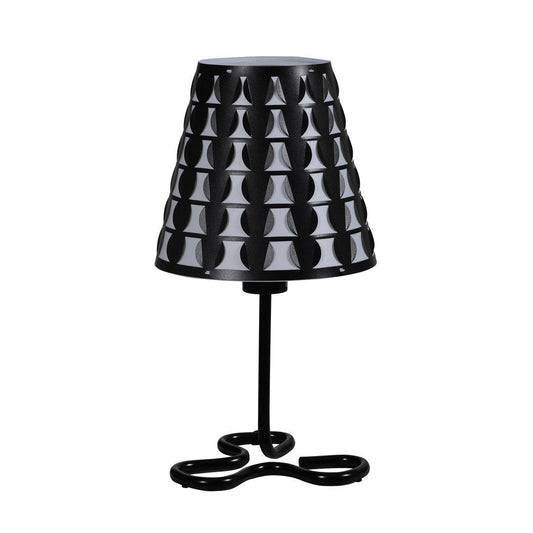16' Traci Black Geometric Metal Table Lamp