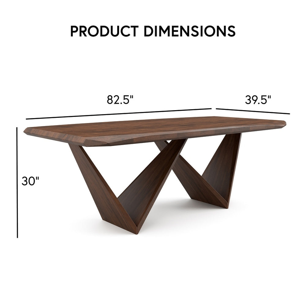 Furniture of America Romont | Mid-Century Modern Solid Wood Dining Table