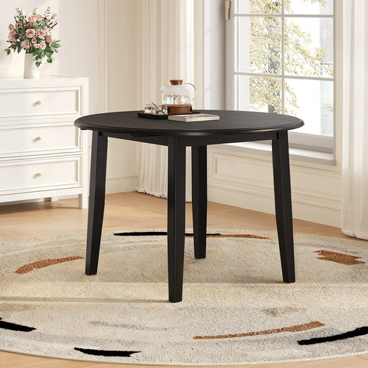 Extendable Round Dining Table for 2–4 People, Folding Wood Dining Table with Adjustable Size, Space-Saving Design for Small Apartments and Dining Areas - detail view 2