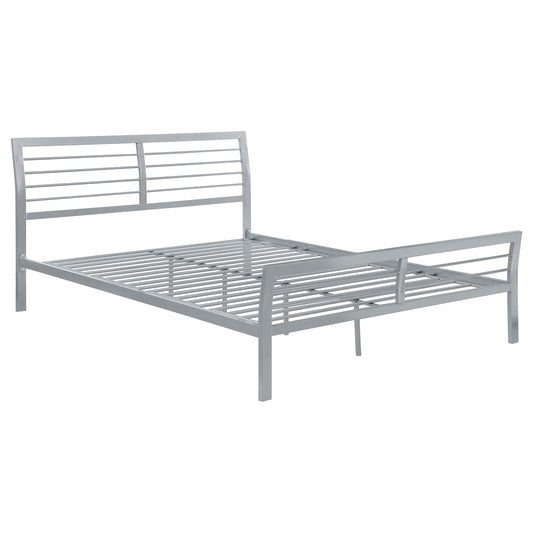 Cooper Metal Twin Open Frame Bed – Silver