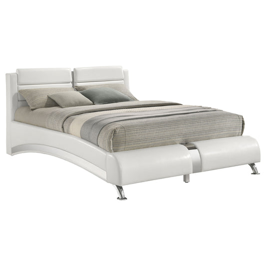Jeremaine Upholstered California King Sleigh Bed – White