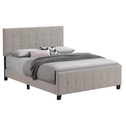 Fairfield Upholstered Queen Panel Bed – Beige
