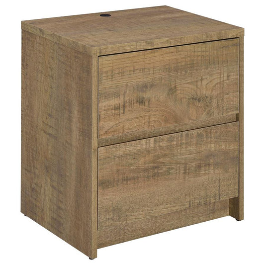 Westpark 2-Drawer Nightstand with LED Lighting & USB Charging – Mango