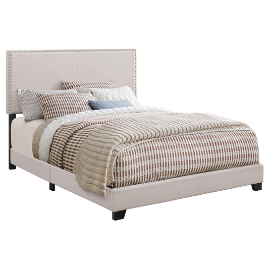 Boyd Upholstered Full Panel Bed – Ivory
