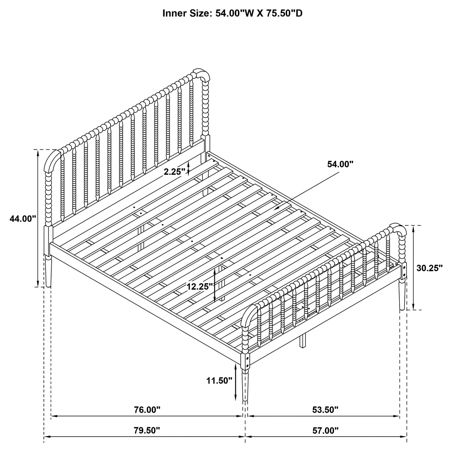 Jones Jenny Lind Style Platform Bed – Full | Coaster Furniture