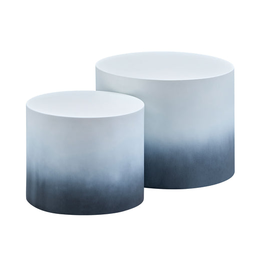 MDF with Ash/oak/walnut Veneer Side Table/coffee Table/end Table/nesting Table Set of 2 - Black,white - primary color shot