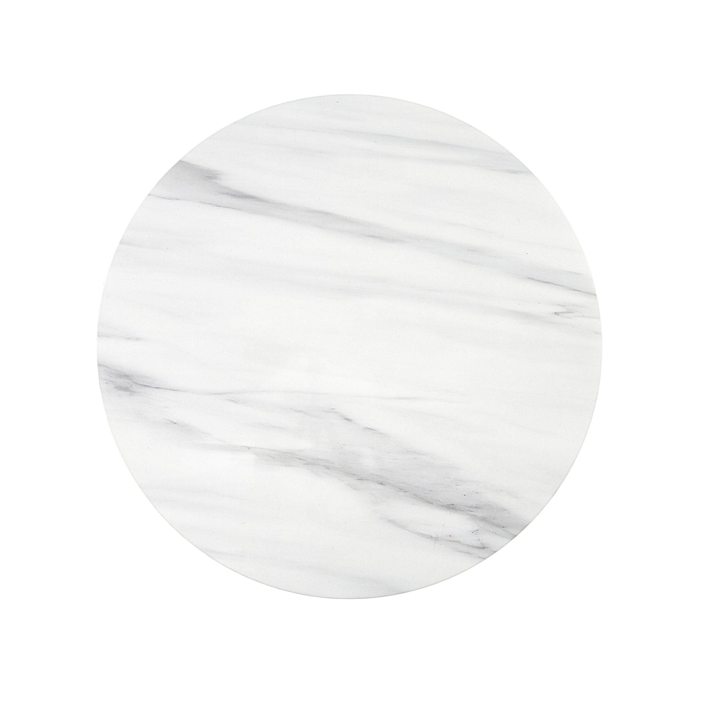 Zaid Engineering Marble & White High Gloss Finish End Table