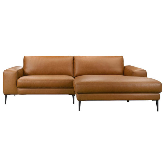 Easley Mid Century Modern Vegan Leather Wide-Arm Sofa - detail view 2