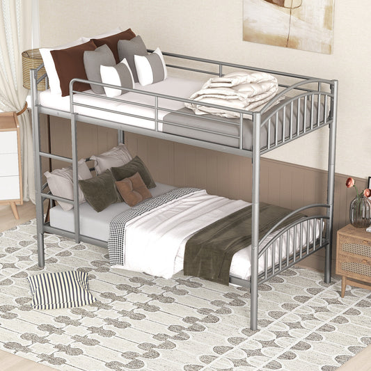 Doral Classic Metal Twin over Twin Bunk Bed, Silver