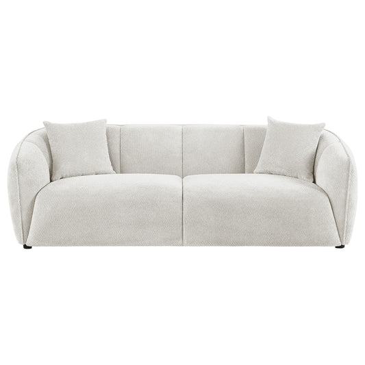 Aleisha Chenille Upholstered Sofa Ivory