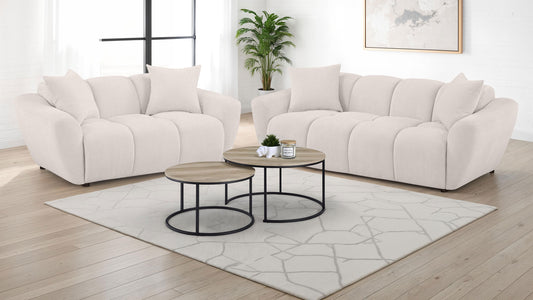 Destino Contemporary Sofa - Greige - Finally Home Furnishings LLC