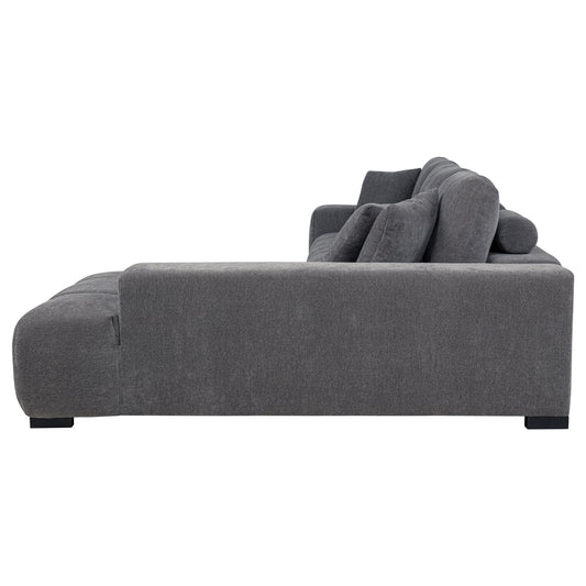 Octavia MSM Upholstered Sectional, Charcoal Gray