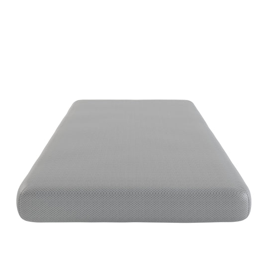 NapQueen 5 inch Twin Size Memory Foam Kids Gray Mattress with Responsive Support and Breathable Cover