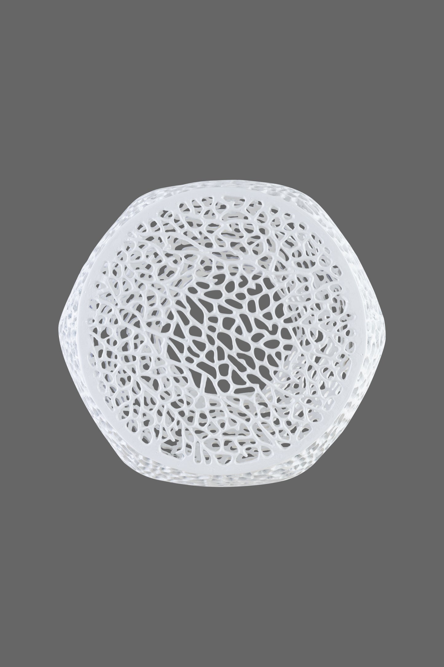 Azriel Aluminum Mesh Side Table, White