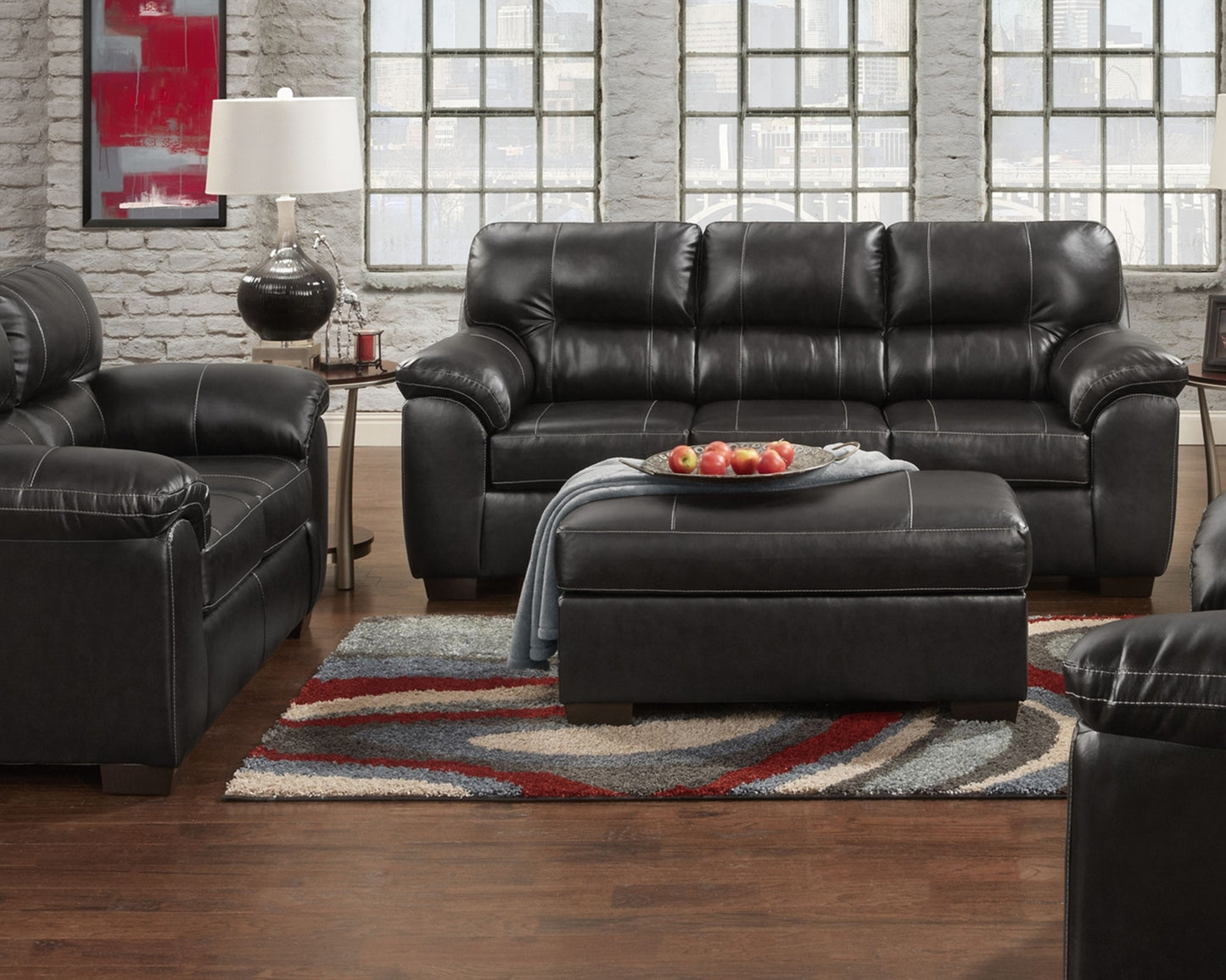 Austin Contemporary Upholstered Living Room Collection - Brown or Black