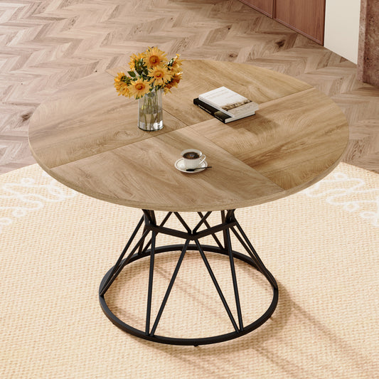 A Circular Dining Table with a Diameter of 47" - Black - detail view 2