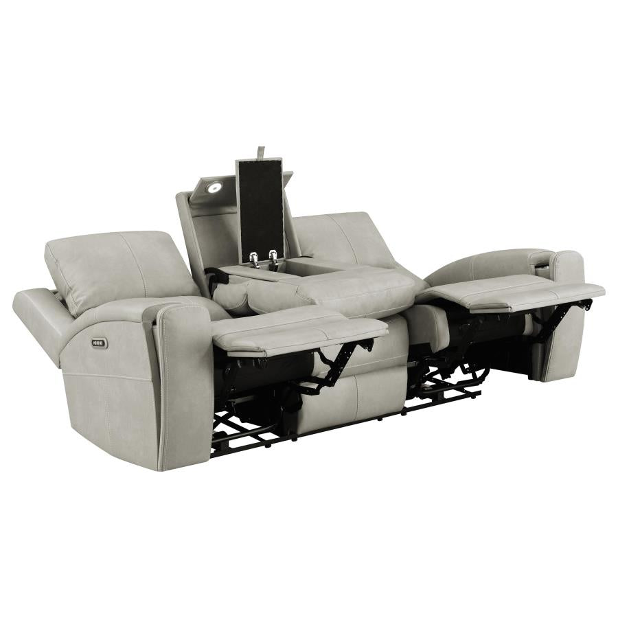 Brickston Triple Power Reclining Sofa – Gray