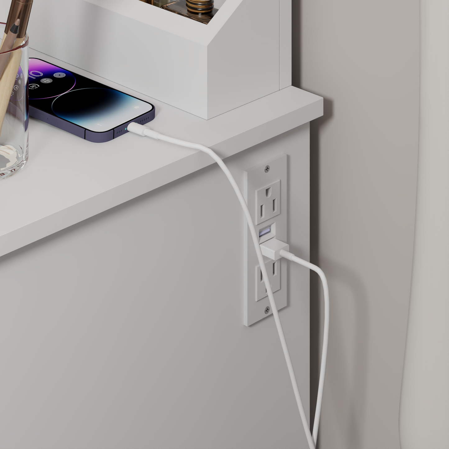 Shelly Contemporary Bedroom Vanity