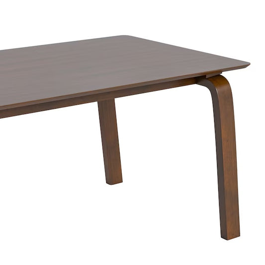 Viken Mid-Century Modern 5-Piece Dining Set - Walnut & Beige Boucle