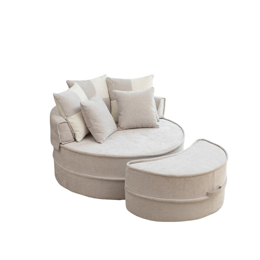 Grey/Silver/Smoke Accent Chair with Premium Comfort