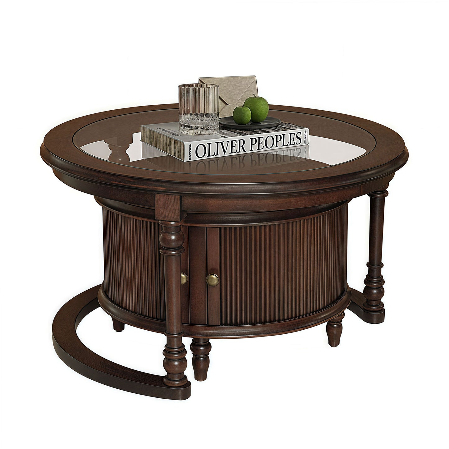 Brown Nesting Tables with Wood Legs - detail view 8
