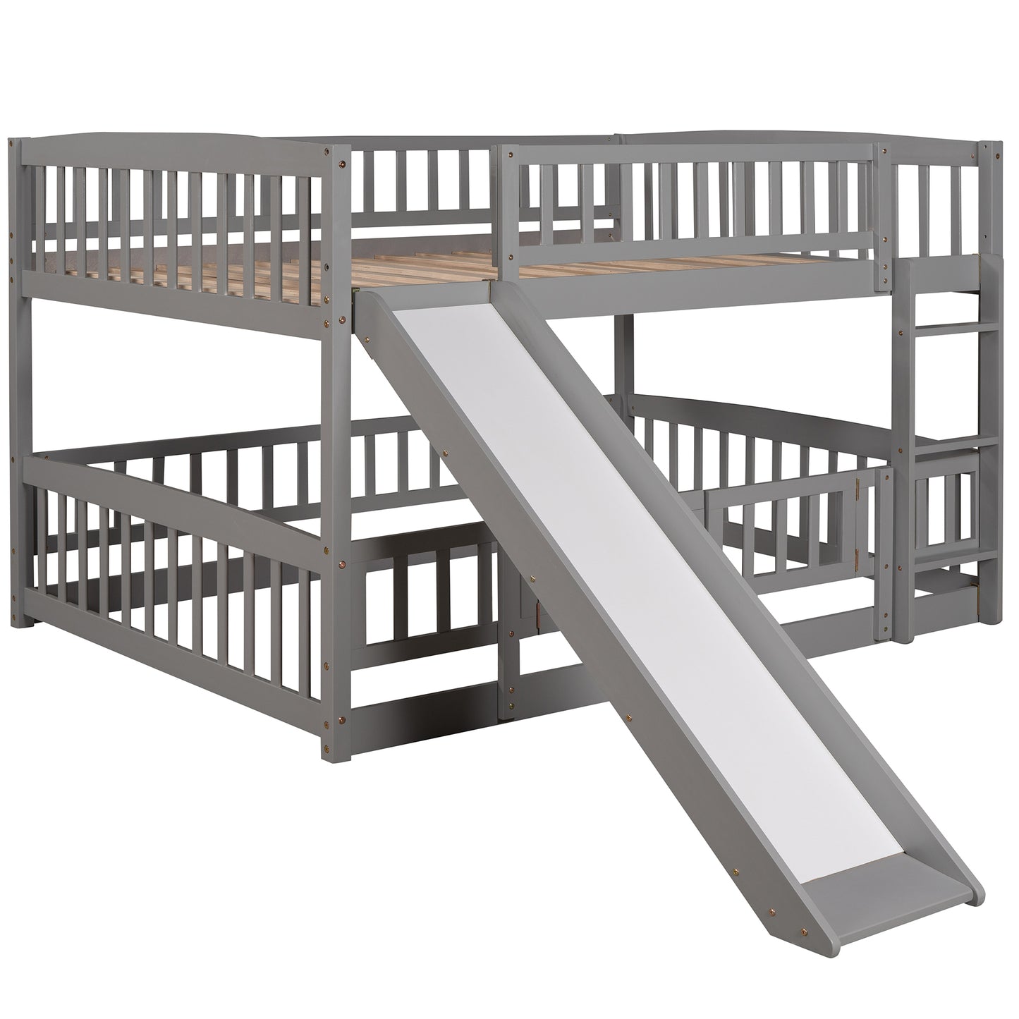 Bunk Bed with Slide - Gray - detail view 8