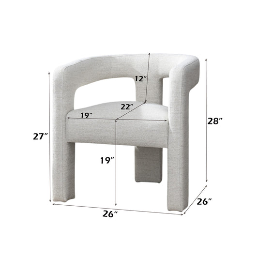 Lomas Beige Boucle Side Chair Set of 2