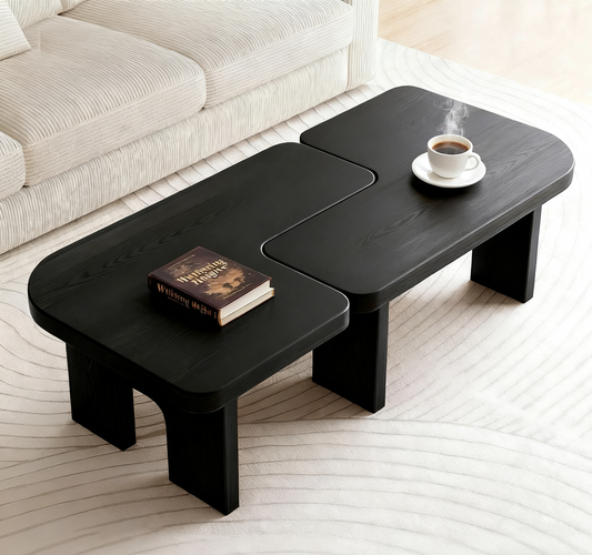 Black Nesting Tables with Black Legs - detail view 2