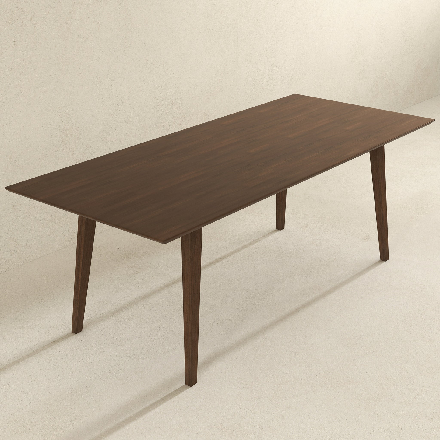 Levi Modern Style Solid Wood Rectangular Dining Kitchen Table Brown 86' - detail view 8