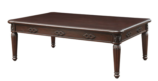 Edna Edna Traditional Espresso Coffee Table with Turned Legs