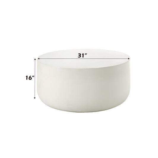 Dustan Modern Minimalist Natural White Finish Coffee Table