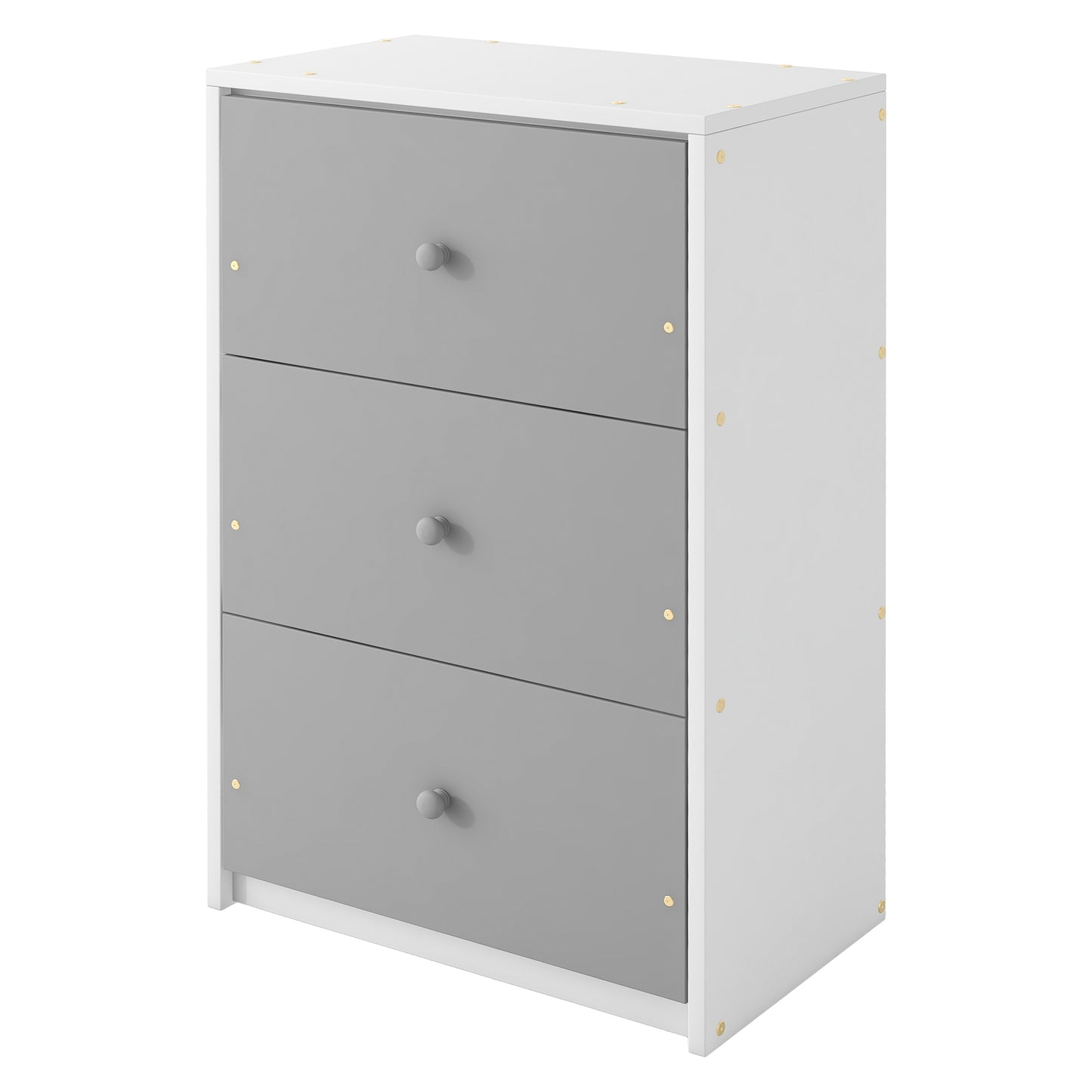 Hughes Twin over Twin Bunk Bed with Drawers and Ladder, Gray