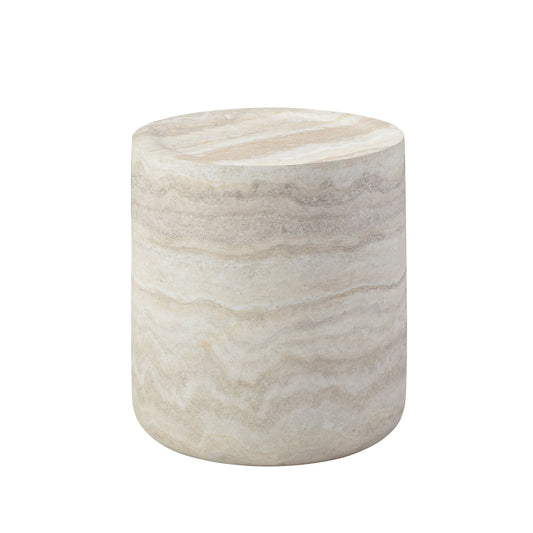 16" Faux MARS Marble Pattern Coffee Tables - Faux Travertine Textured - primary color shot