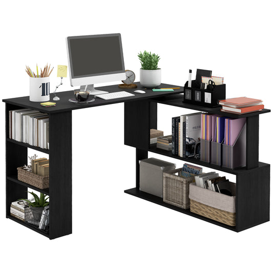 Novis Modern L-Shape Computer Desk, Black