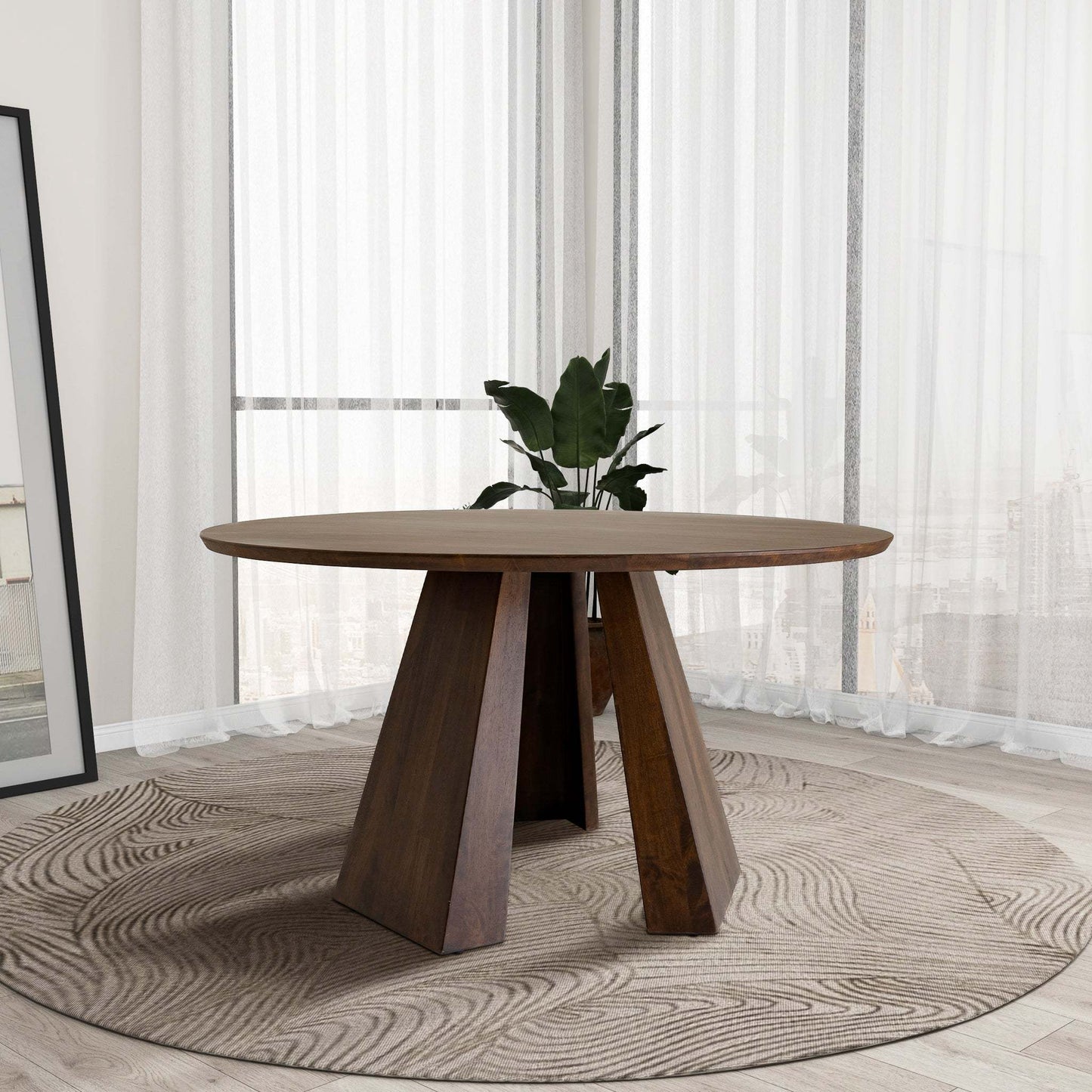 Bolton Round Walnut Dining Table - detail view 5