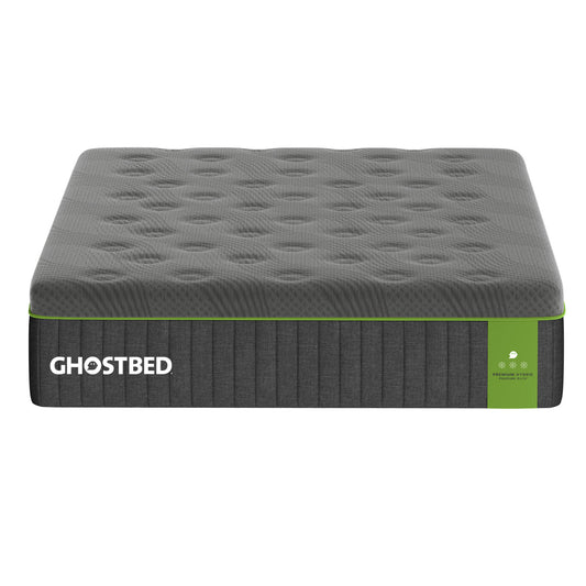 Ghostbed Premium 14' Twin XL Hybrid Mattress in Grey with Cooling Foam Technology and Responsive Coils - primary color shot