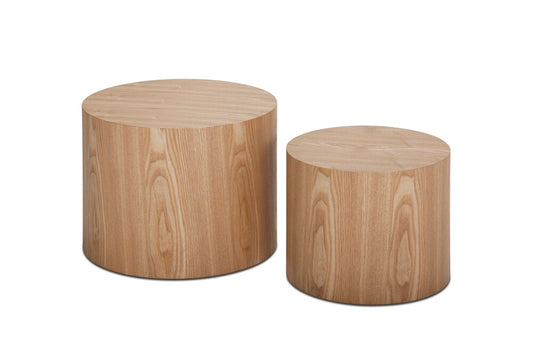 MDF Side Table/coffee Table/end Table/nesting Table Set of 2 with Oak Veneer - primary color shot