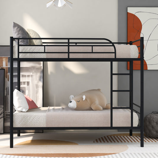 Henley Twin Over Twin Metal Bunk Bed, Black